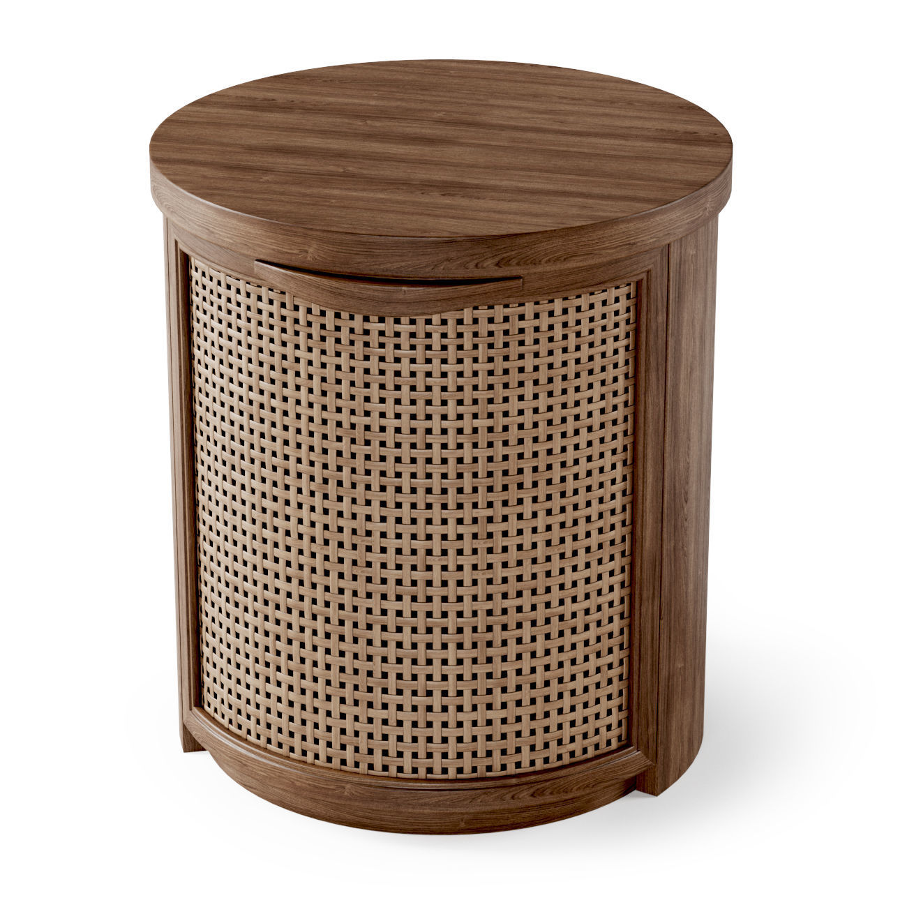 Wooden side table  3D model_2