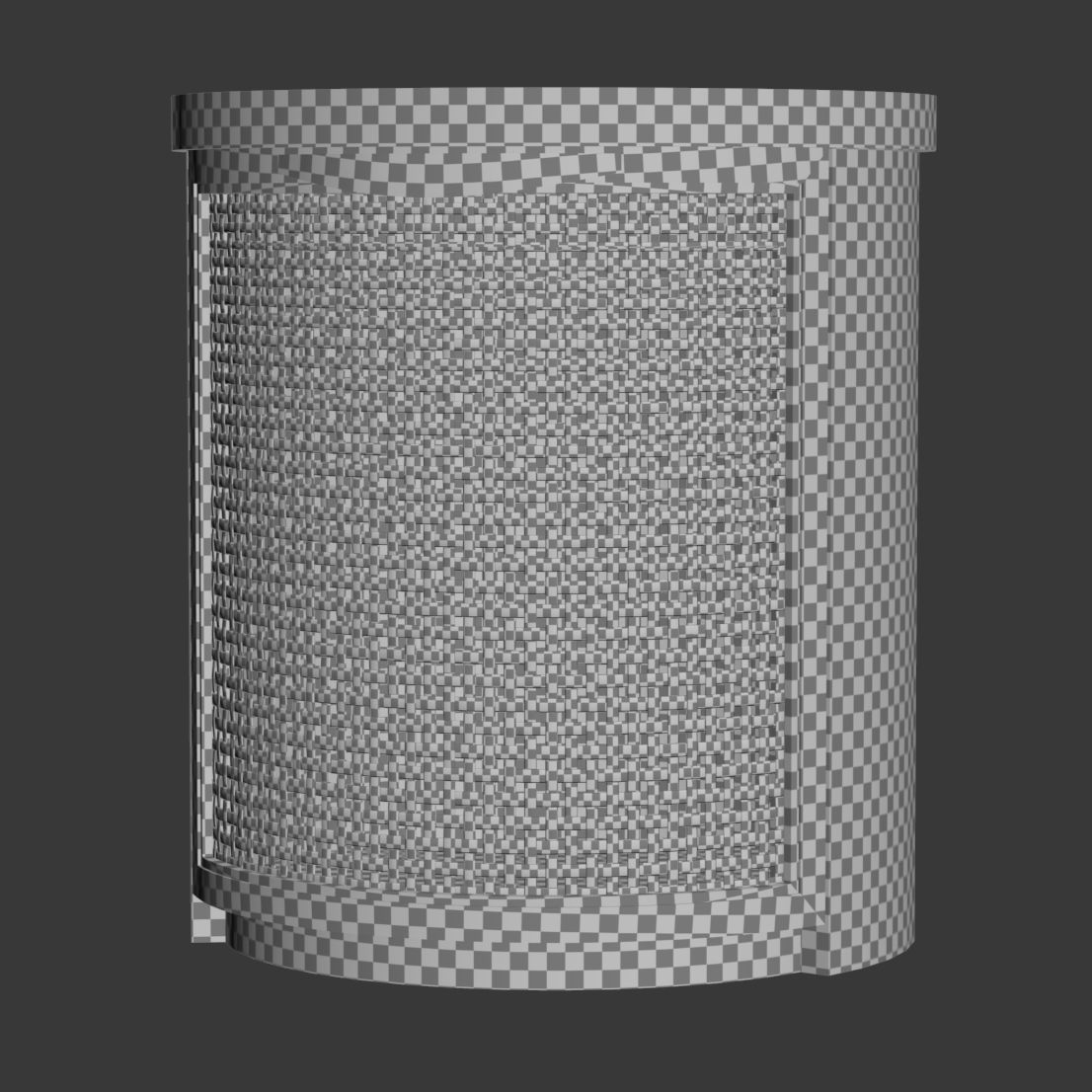 Wooden side table  3D model_5