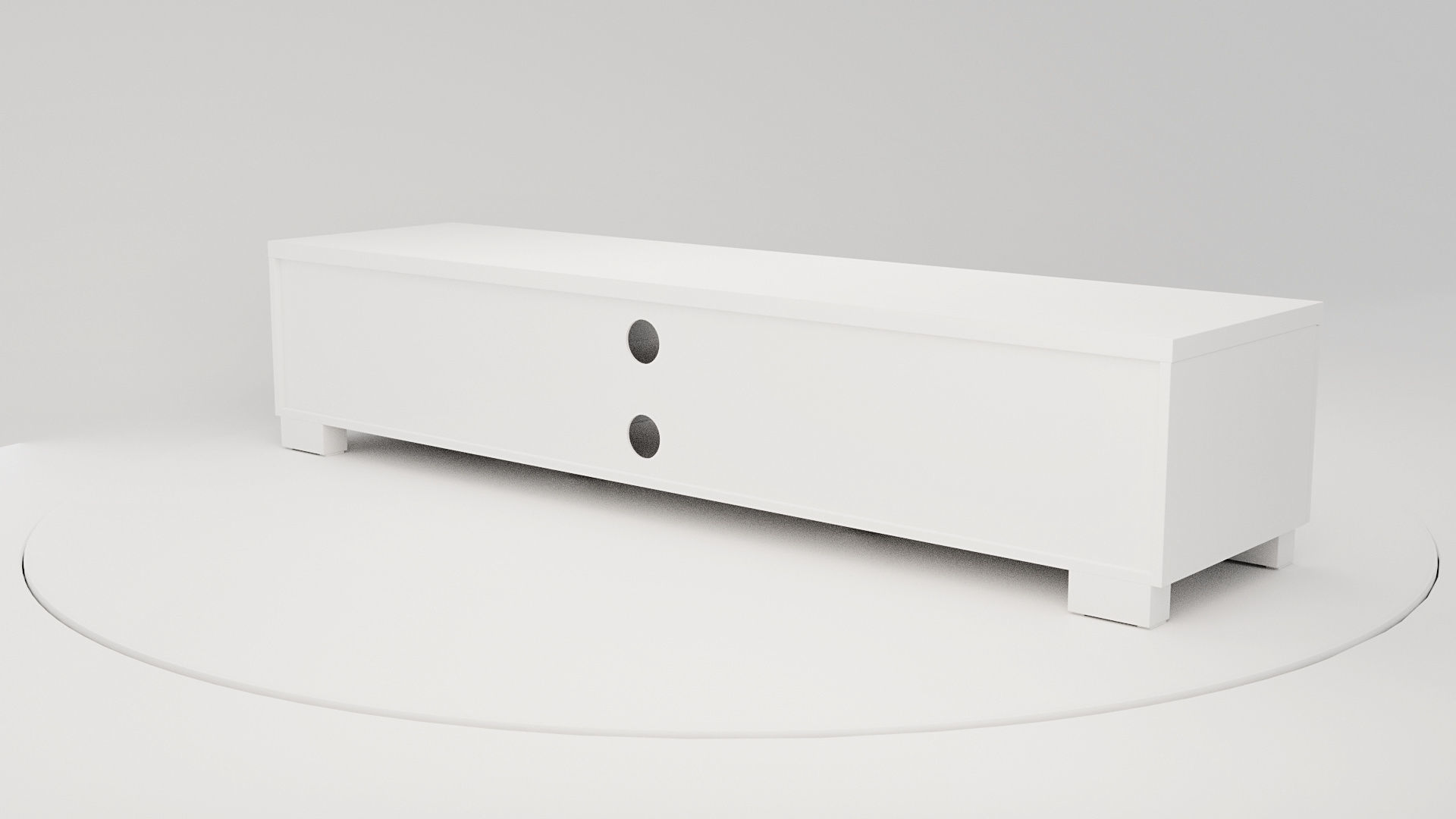 TV bench with 2 drawers 3D model_9