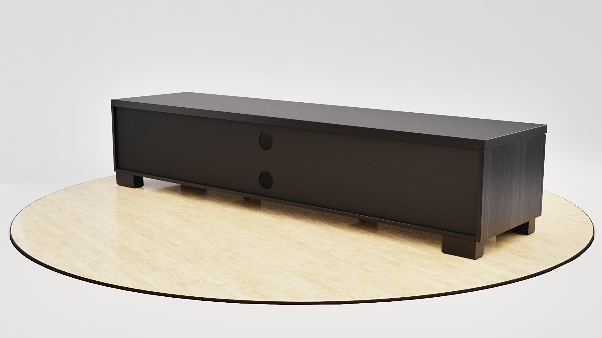 TV bench with 2 drawers 3D model_5