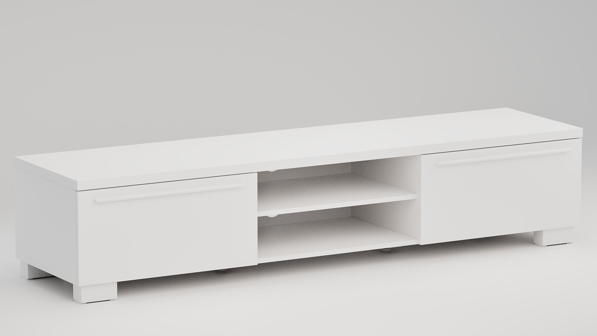 TV bench with 2 drawers 3D model_6