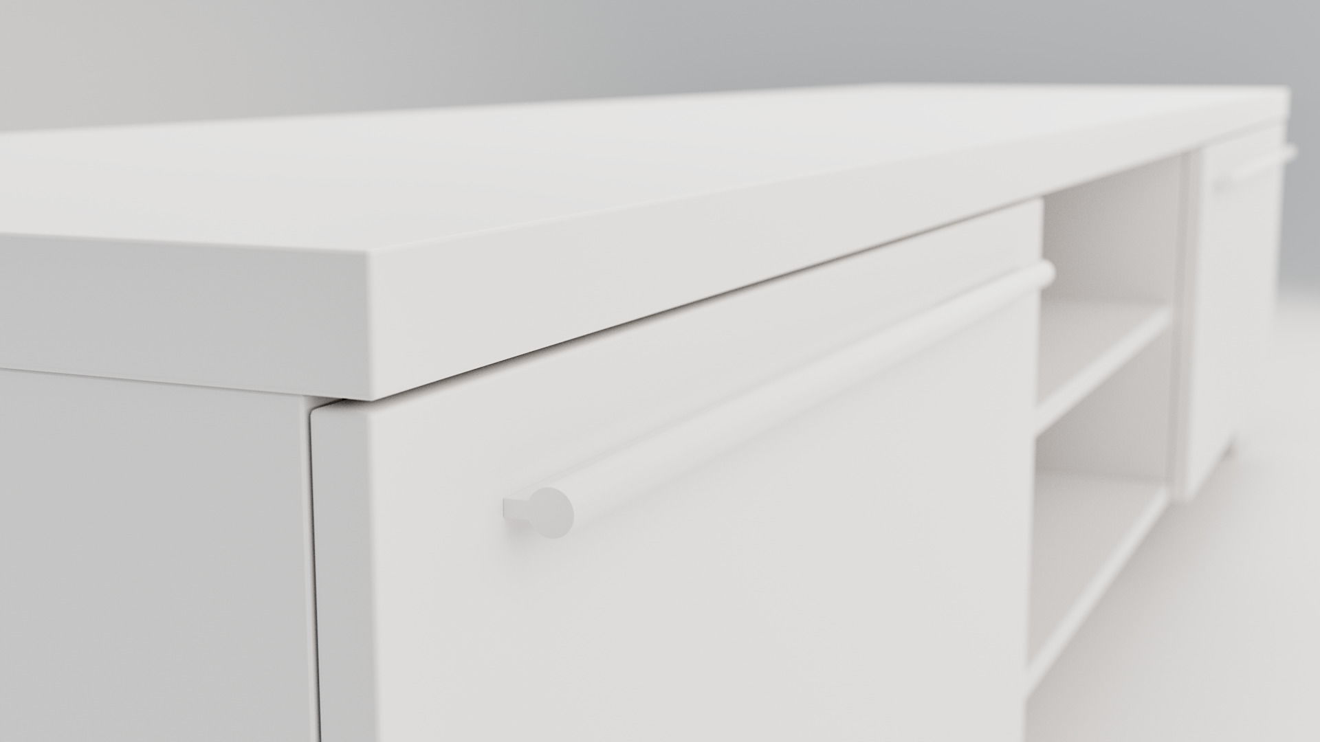 TV bench with 2 drawers 3D model_7