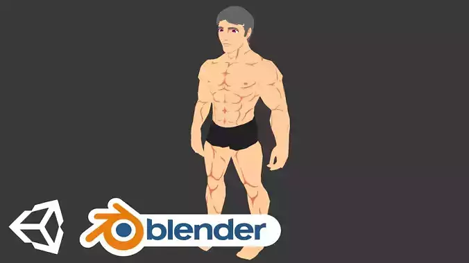 Game-Ready Stylized Male Basemesh