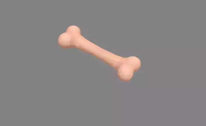 Cartoon puppy bone toy Low-poly 3D model
