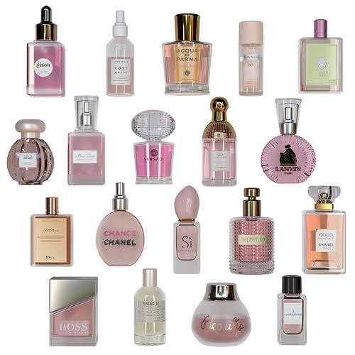 Perfume set best perfumes for women 3D model