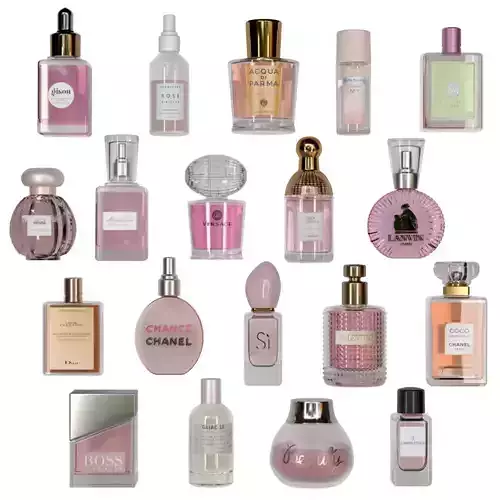 Perfume set best perfumes for women 3D model