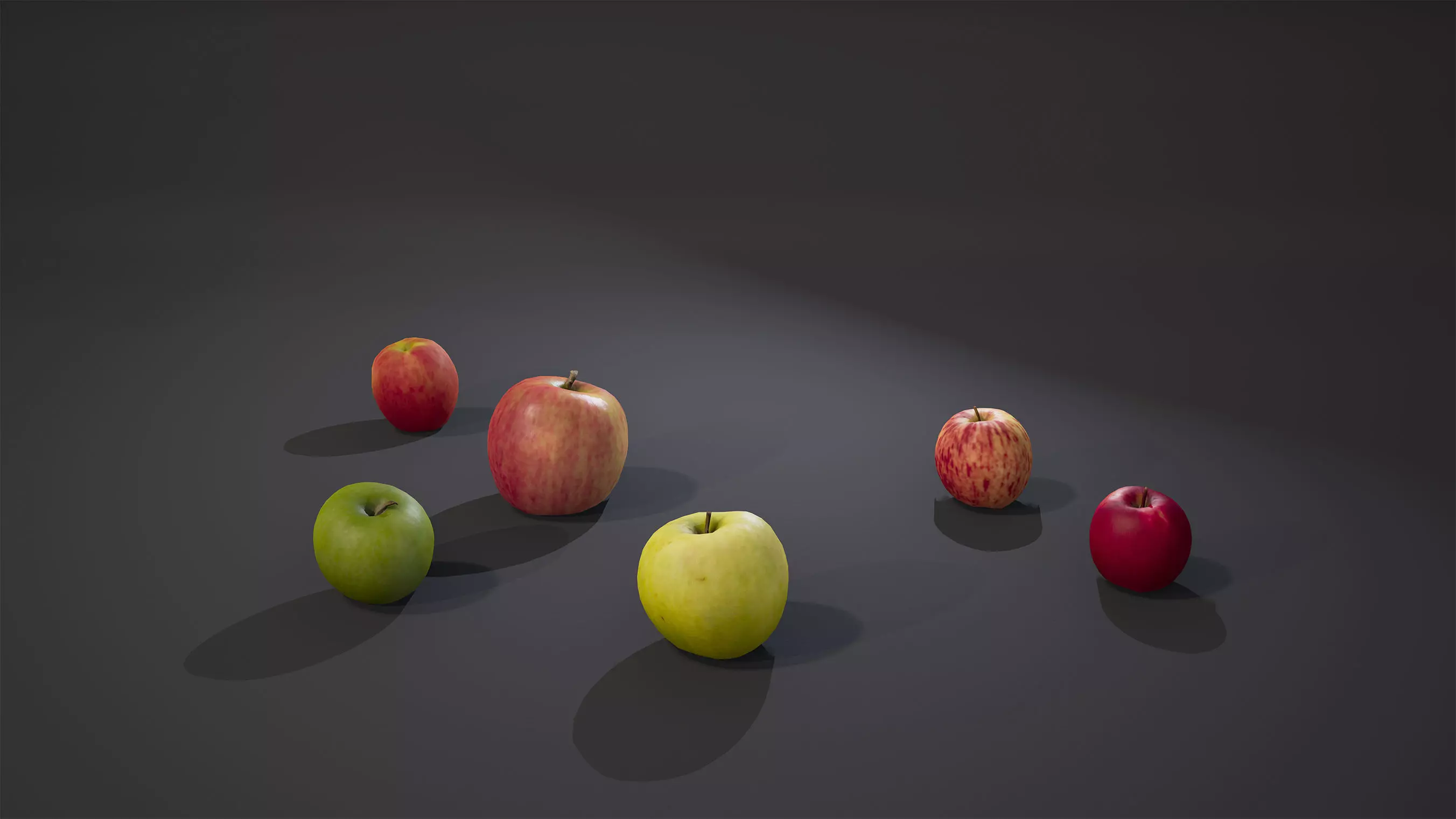 Apples Game-Ready apple Low-poly 3D model_0