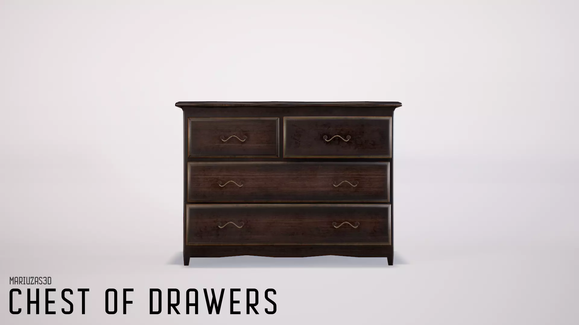 Chest Of Drawers - gameready low Low-poly 3D model_0