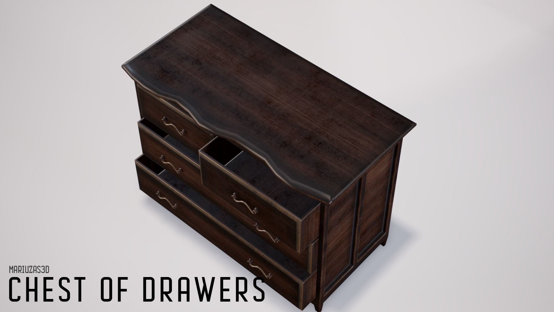 Chest Of Drawers - gameready low Low-poly 3D model_1