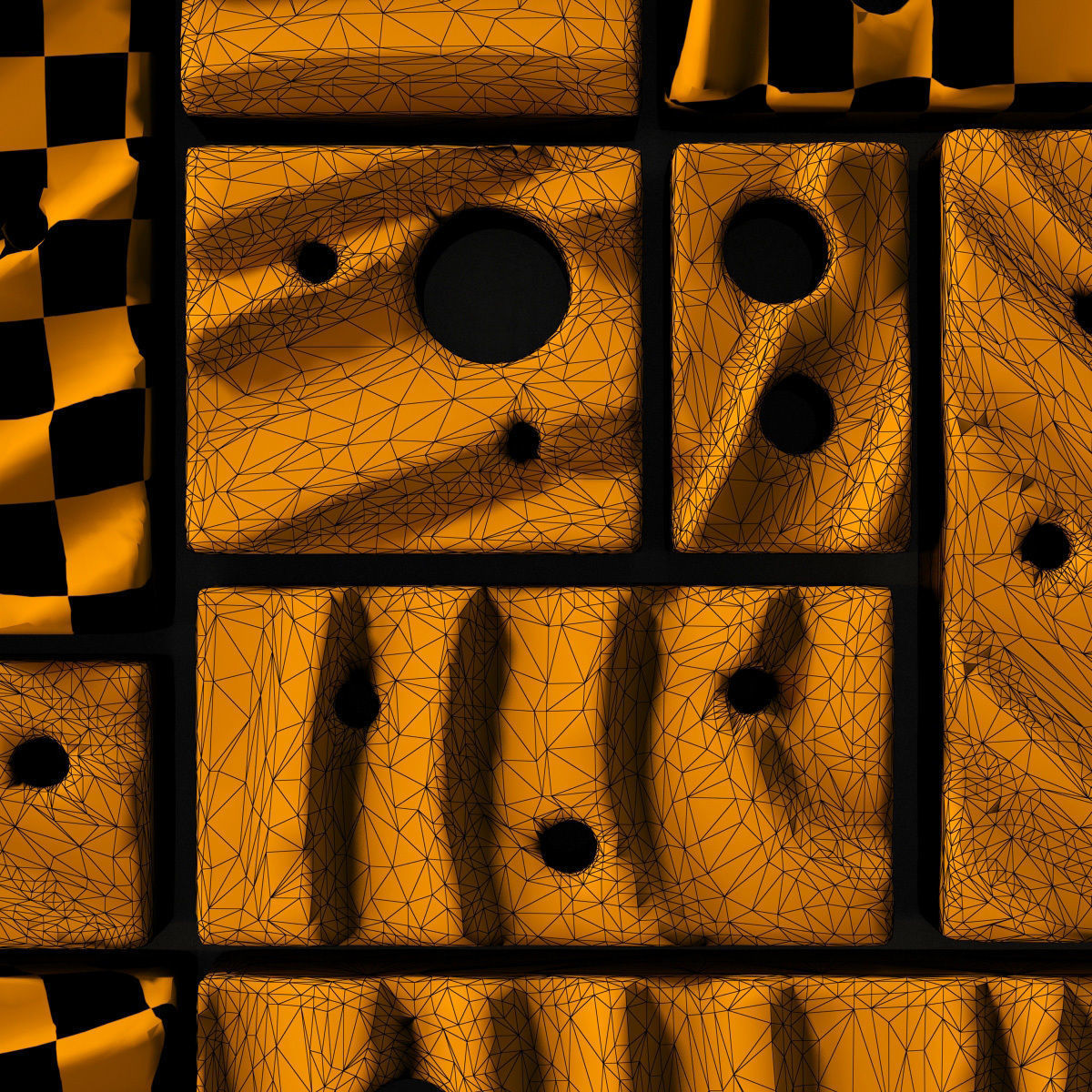 Stone block panel hole n1 3D model_21