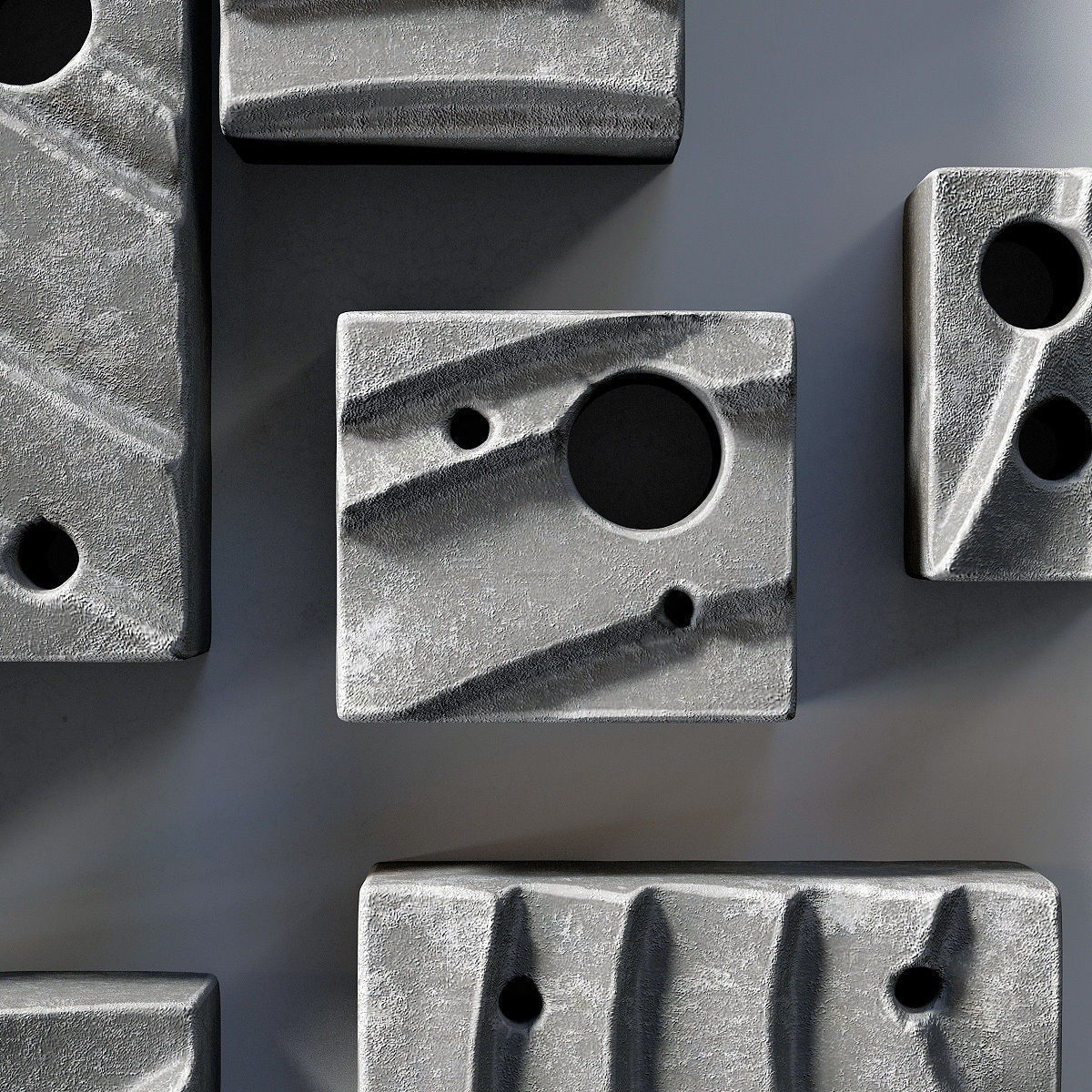 Stone block panel hole n1 3D model_19