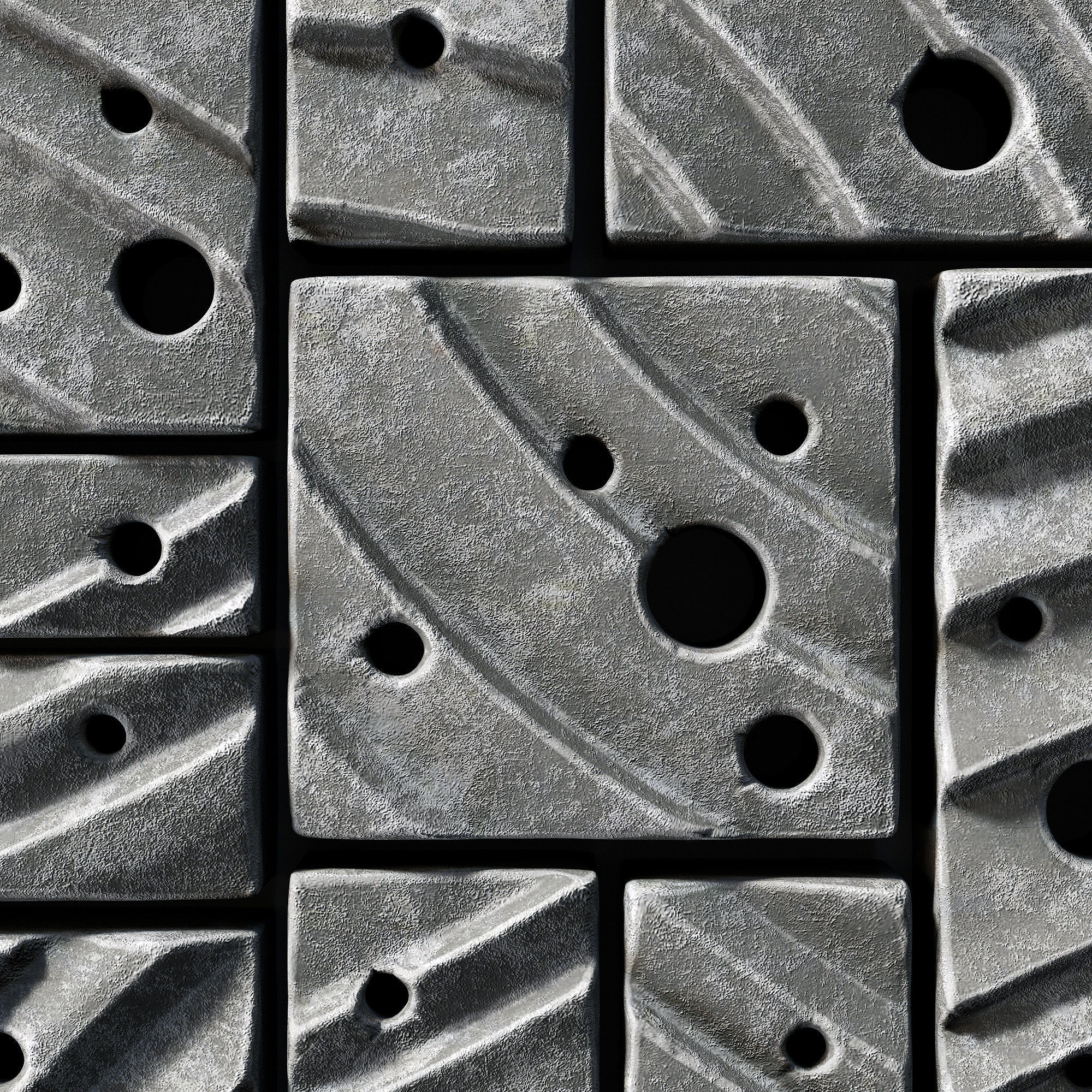 Stone block panel hole n1 3D model_15