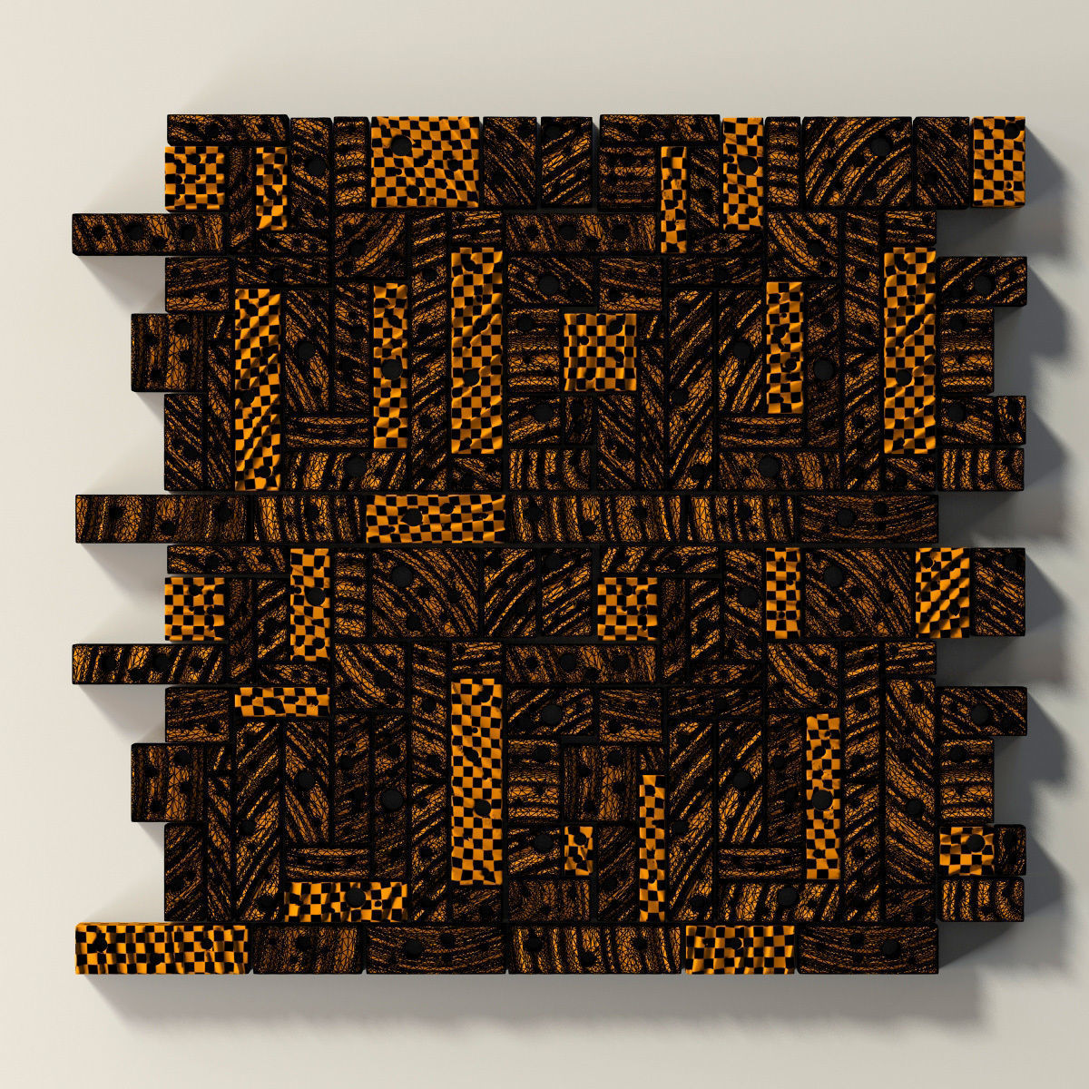 Stone block panel hole n1 3D model_23