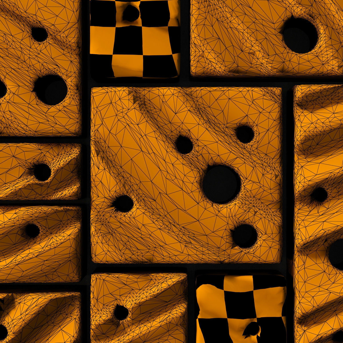 Stone block panel hole n1 3D model_25