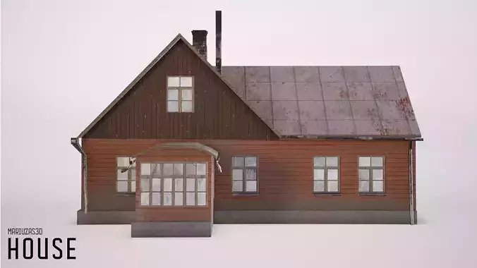 Background house - low-poly
