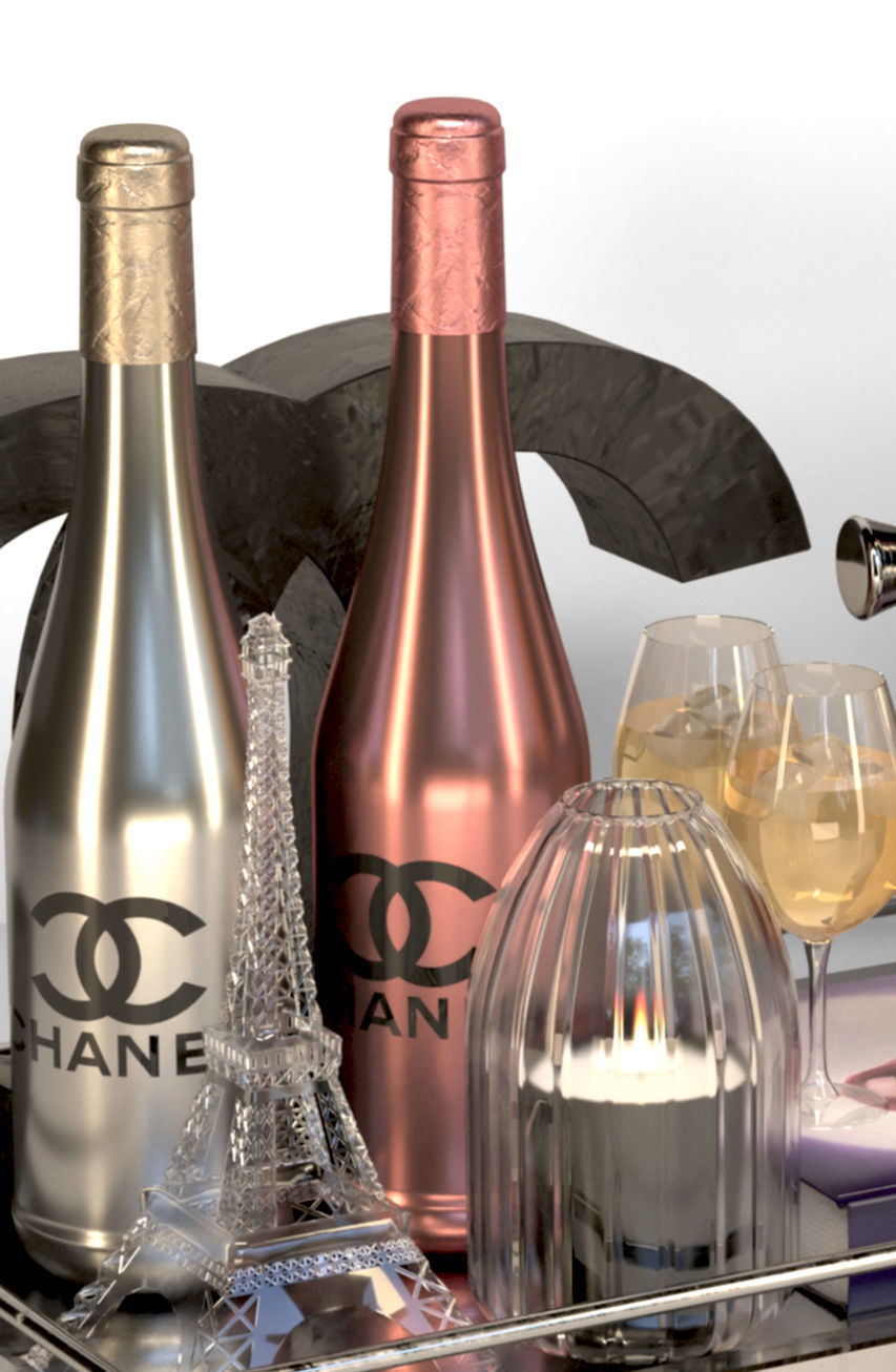 Fashion alcoholic set 3D model_3
