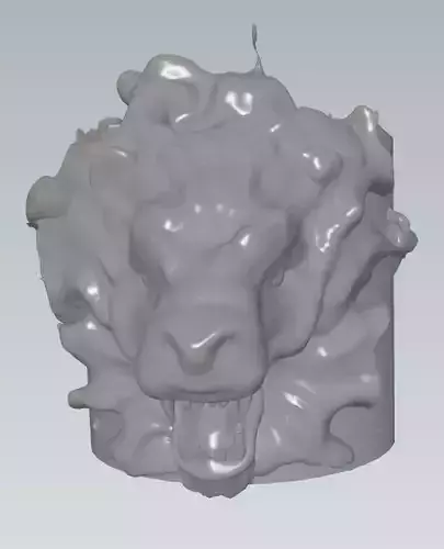 MakeIT Lion Vase 3D Model