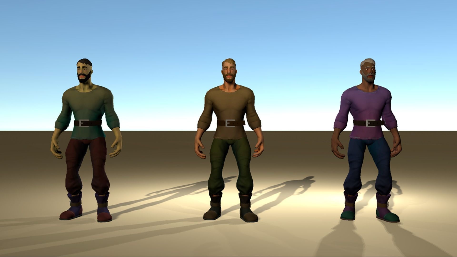 Stylized Human Male Low-poly 3D model_13