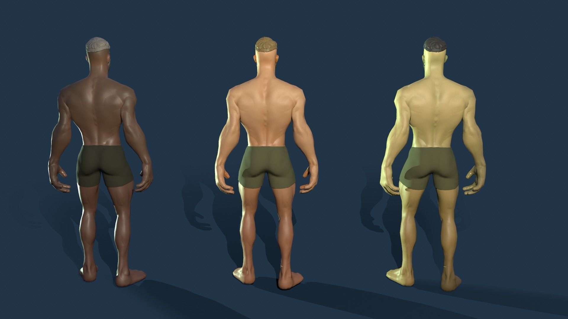 Stylized Human Male Low-poly 3D model_17