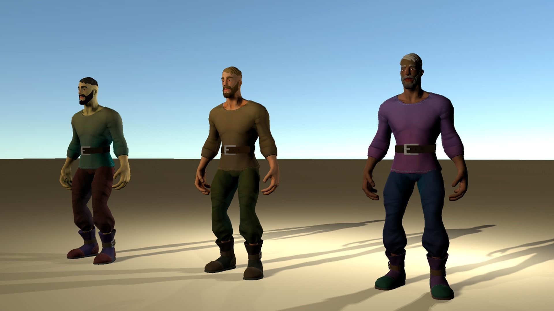 Stylized Human Male Low-poly 3D model_26
