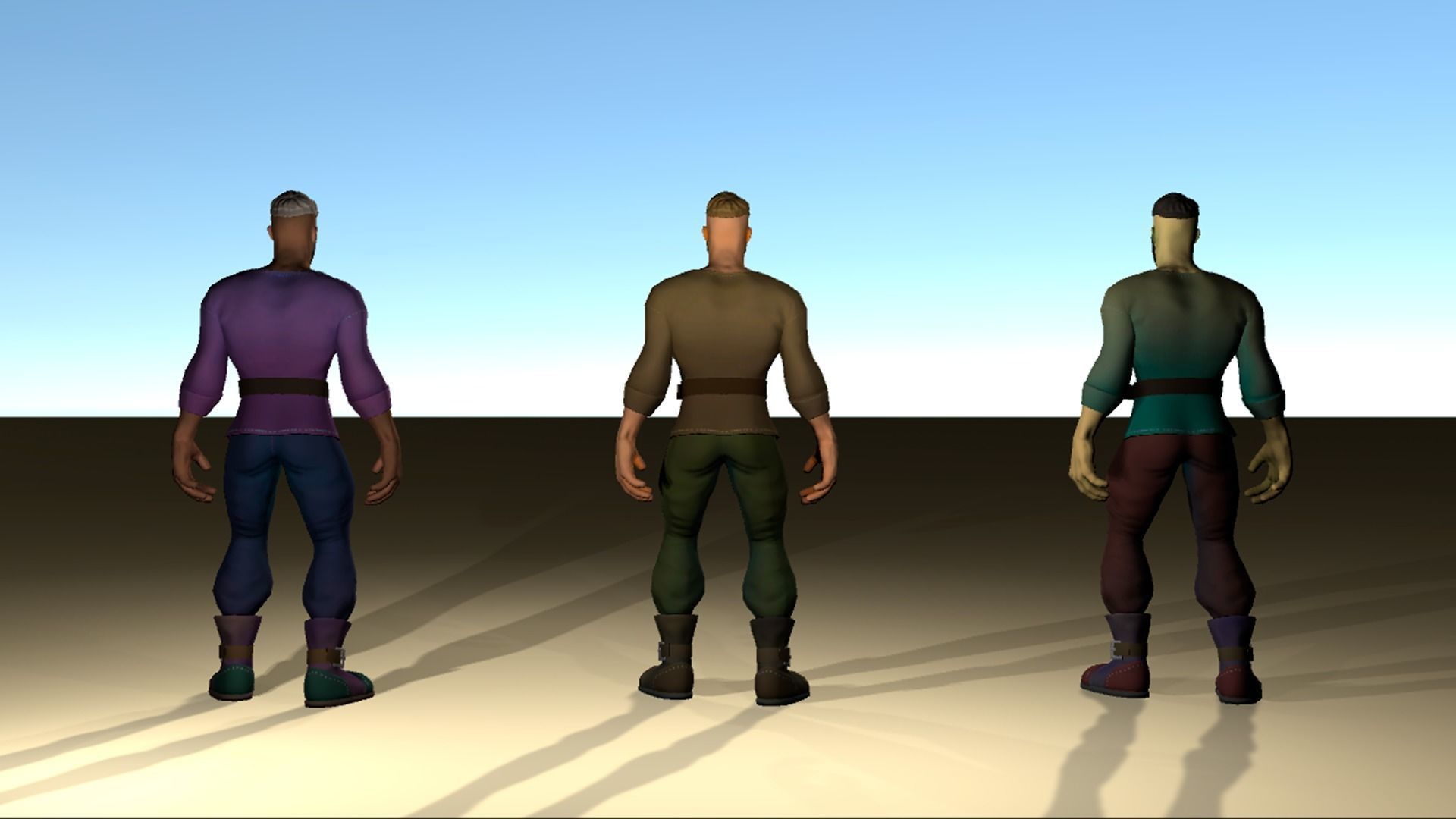 Stylized Human Male Low-poly 3D model_27