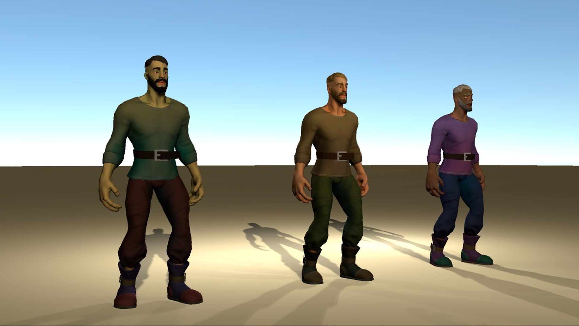 Stylized Human Male Low-poly 3D model_25