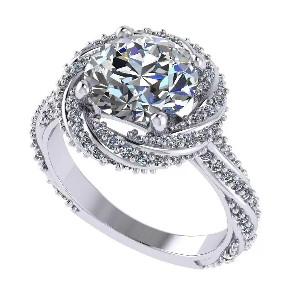 Twist ring 3D print model_0