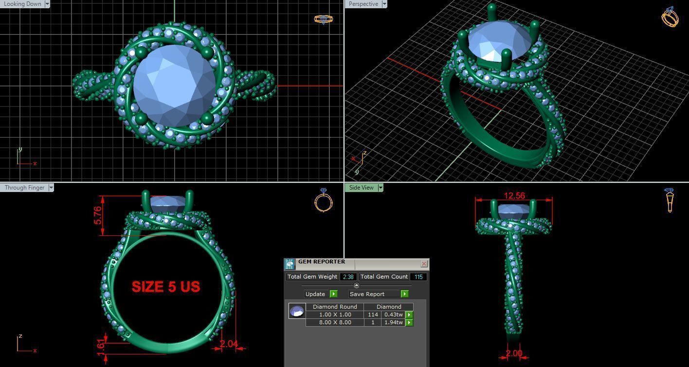 Twist ring 3D print model_4