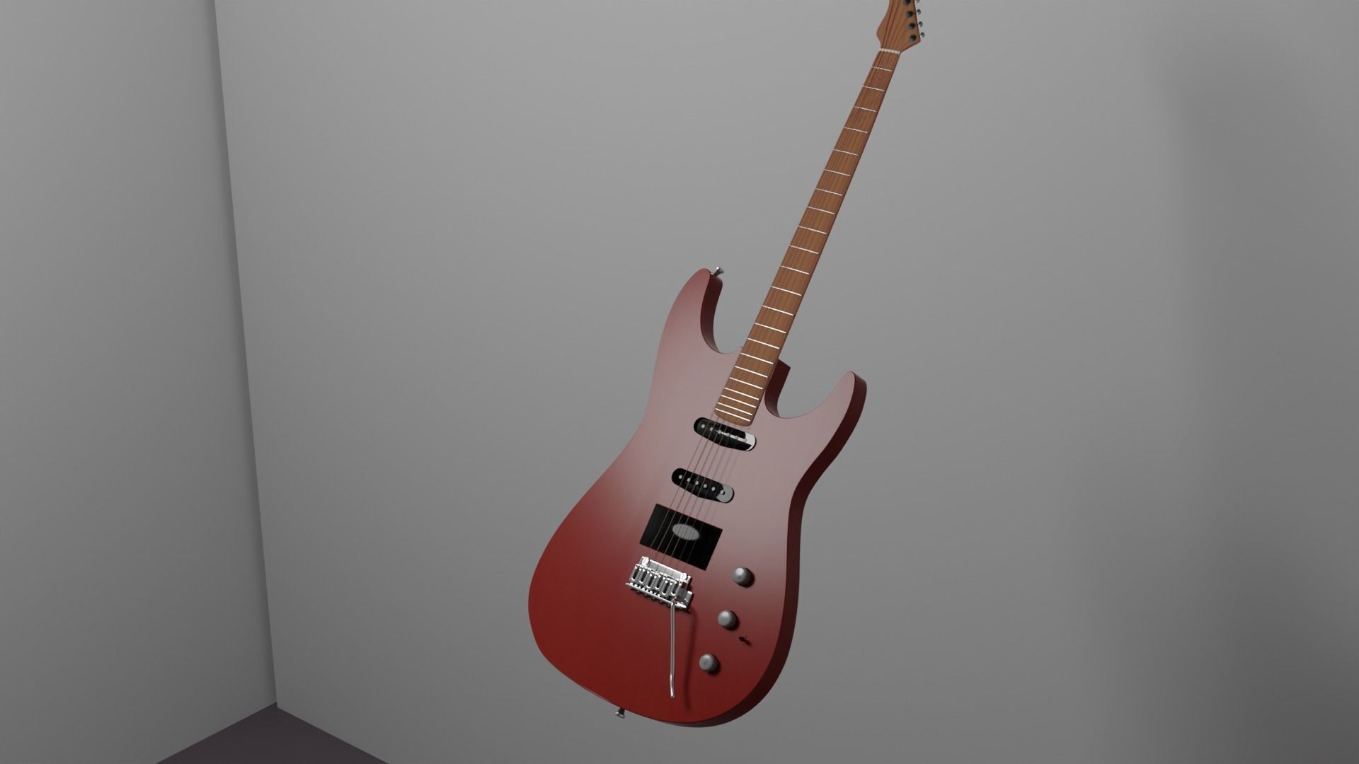 Guitar electric Low-poly 3D model_2