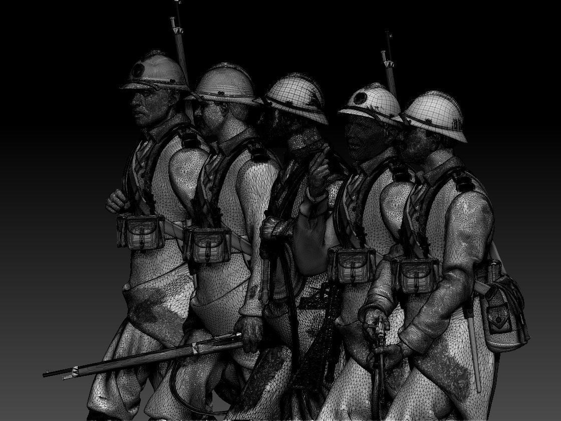 French soldier ww2 3D print model_15