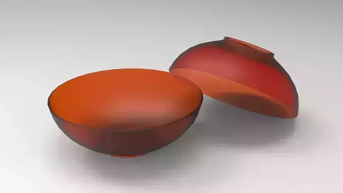 Plate 3D Model glass bowl
