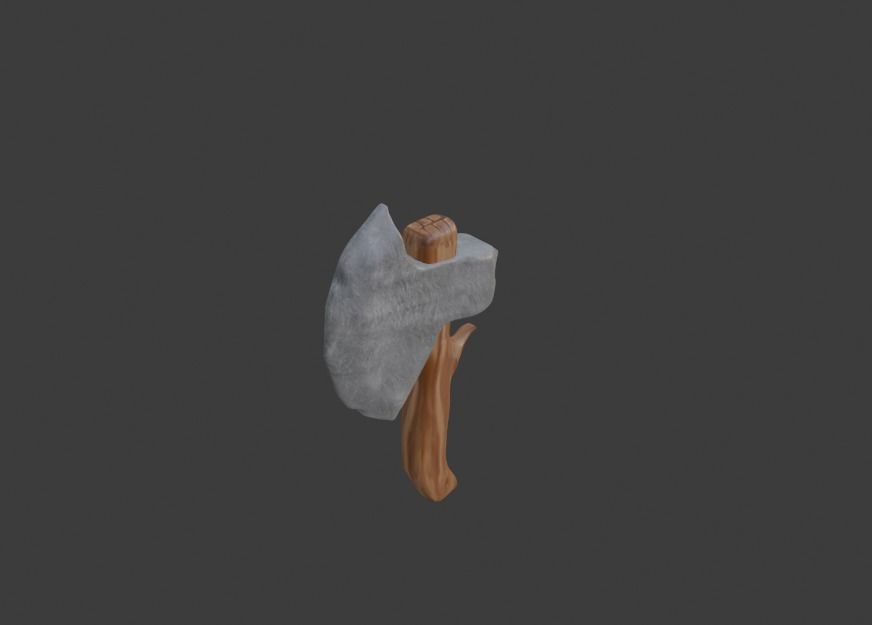 Battle Axe Low-poly 3D model Low-poly 3D model_3