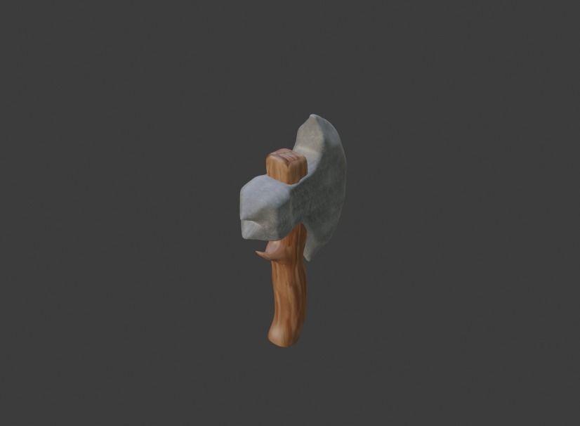 Battle Axe Low-poly 3D model Low-poly 3D model_1