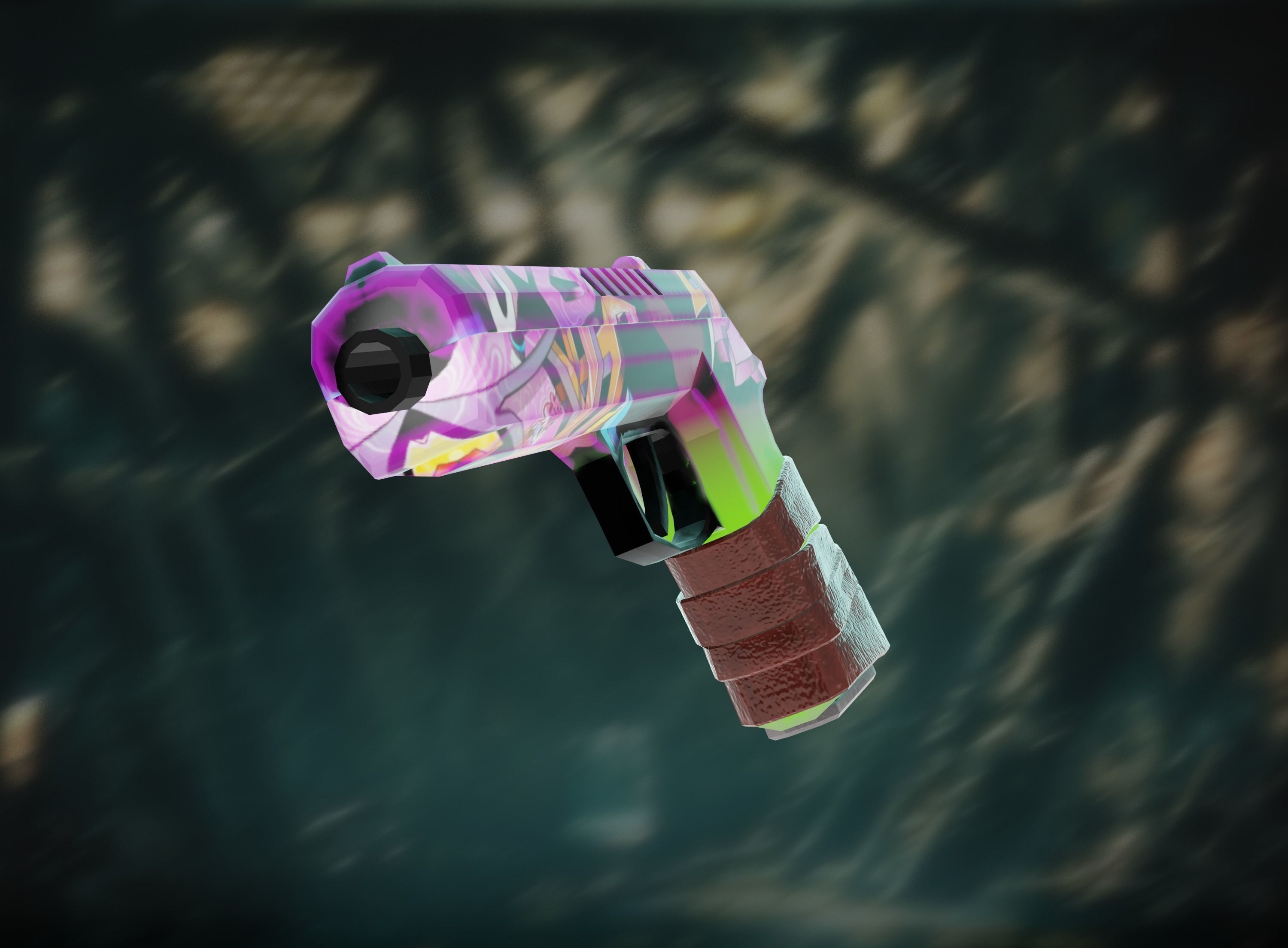 stylized Glock    Low-poly 3D model Low-poly 3D model_4