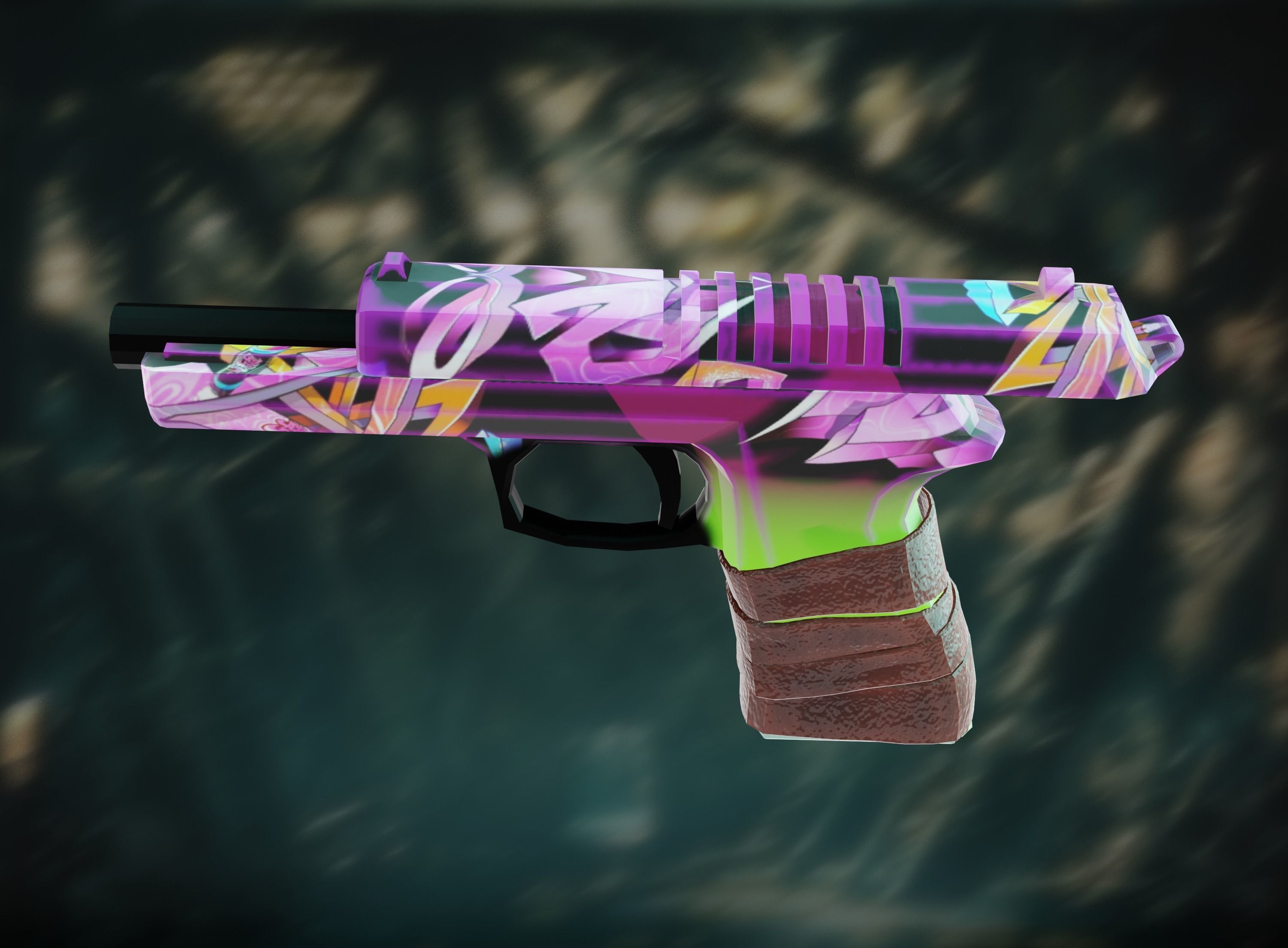 stylized Glock    Low-poly 3D model Low-poly 3D model_5