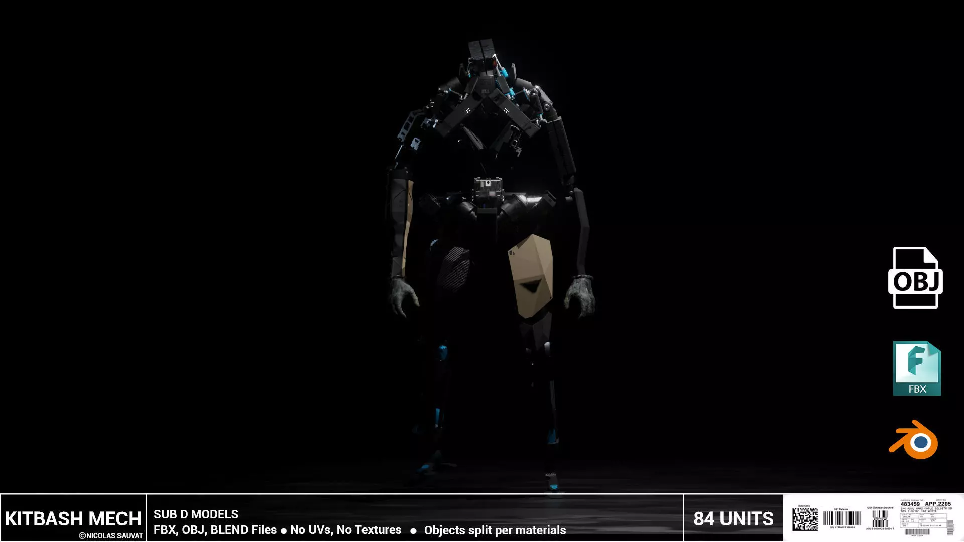MECH KITBASH 3D model_0