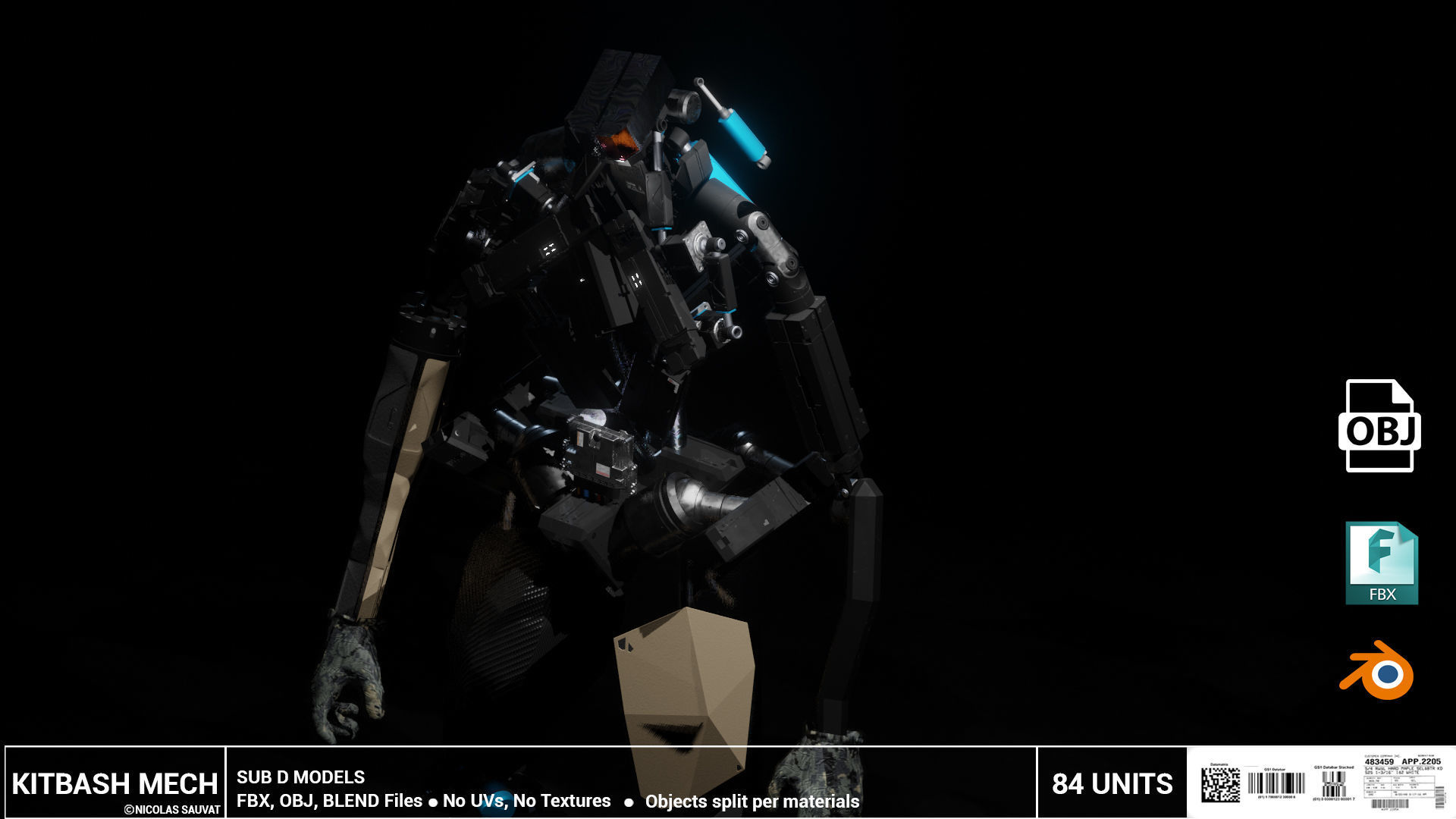 MECH KITBASH 3D model_4
