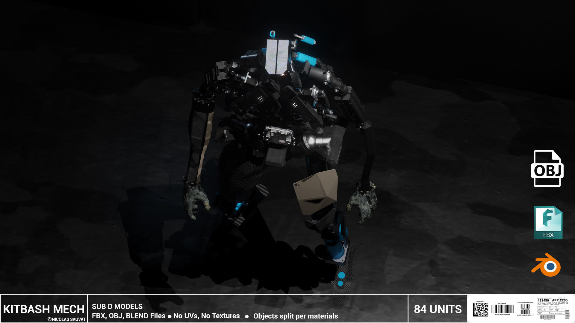 MECH KITBASH 3D model_2