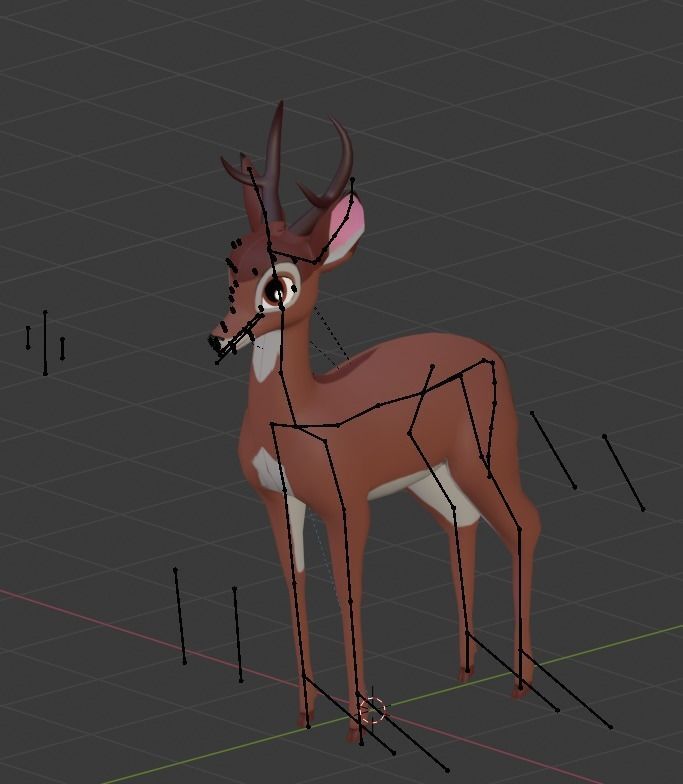 Adult Bambi Model Free 3D model_7