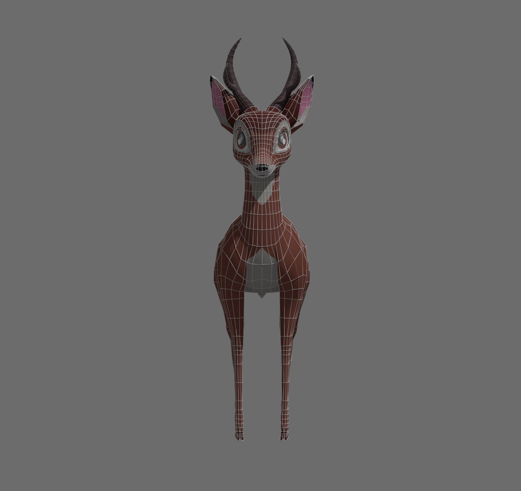 Adult Bambi Model Free 3D model_4