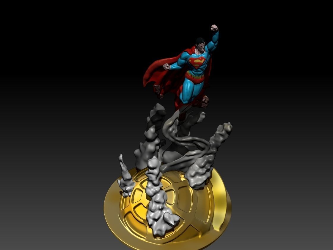 Superman dc comics statue 3D print model_6