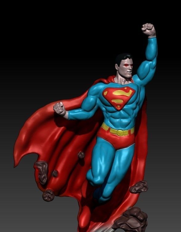Superman dc comics statue 3D print model_9