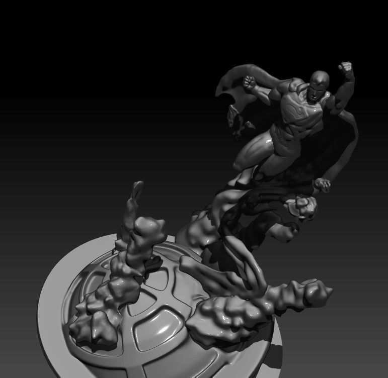 Superman dc comics statue 3D print model_3