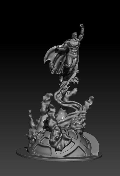 Superman dc comics statue 3D print model_4