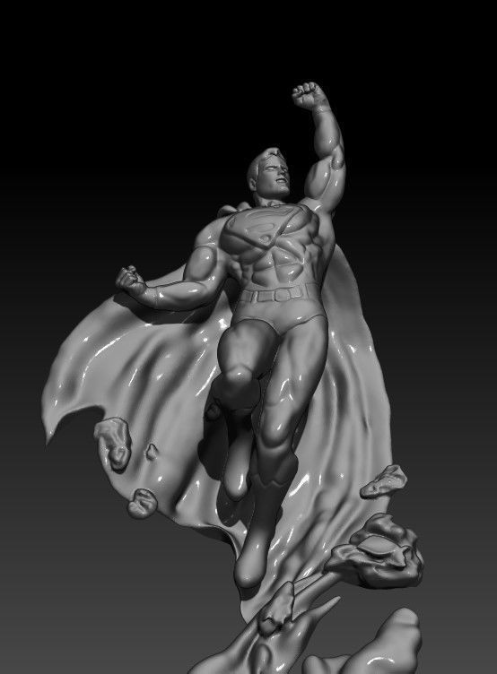 Superman dc comics statue 3D print model_5