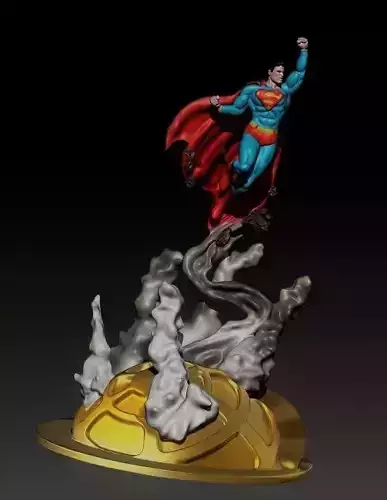 Superman dc comics statue 3D print model