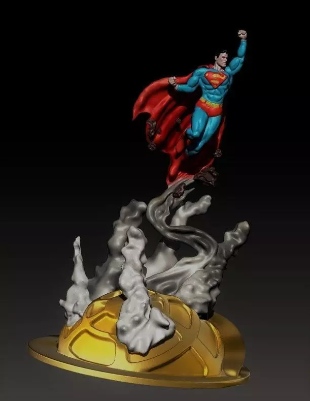 Superman dc comics statue 3D print model_0