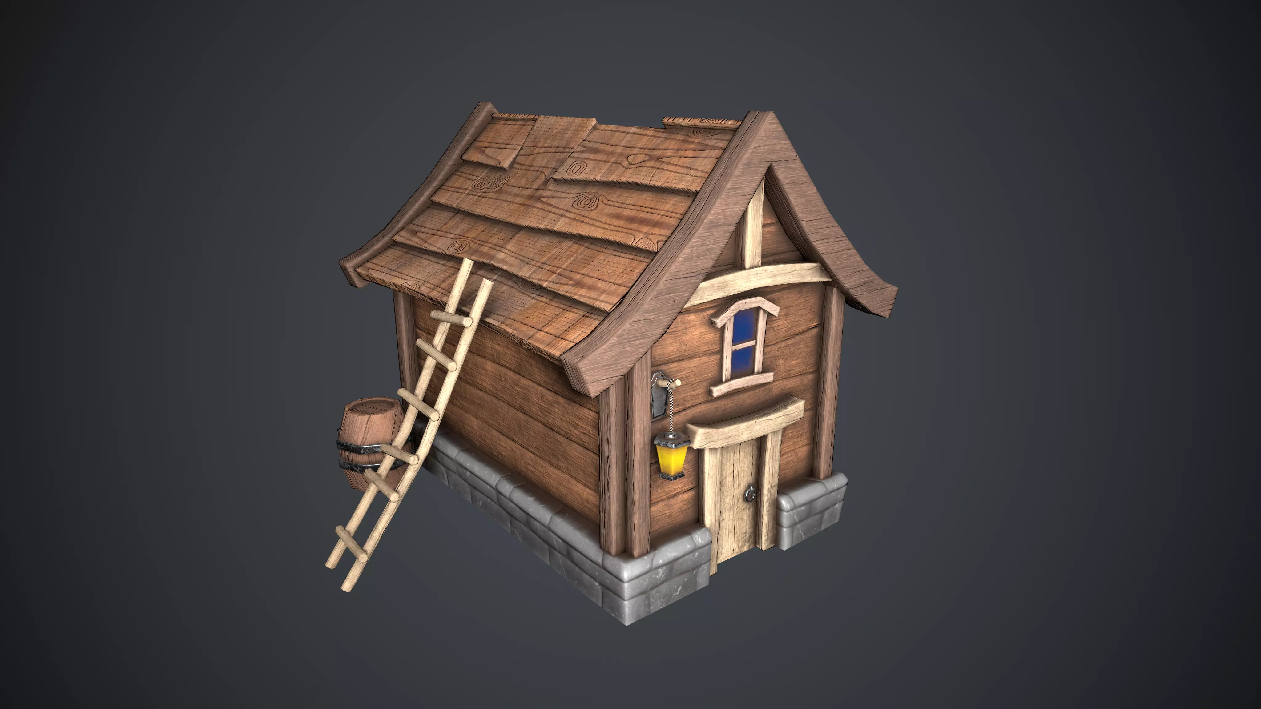 Cartoon House Low-poly 3D model