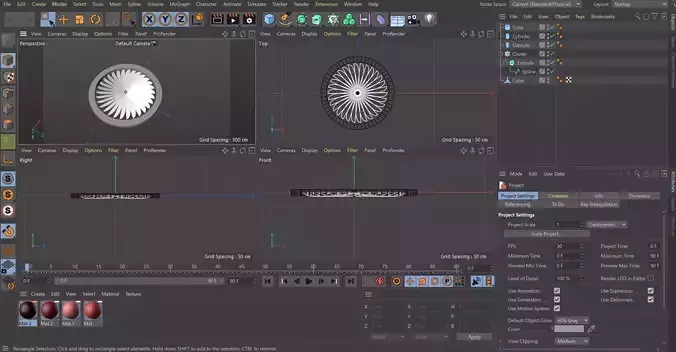 Fan built from scratch on Cinema4D