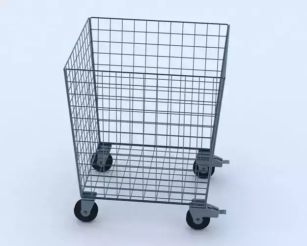 Cart Model wire basket on wheels